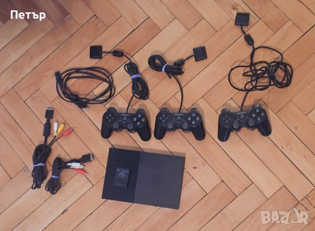 Sony PlayStation 2 + 2 джойстика + Memory Card 8MB + NBA Street Vol. 2