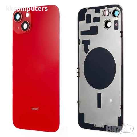 OEM Заден Капак за iPhone 14 Plus с Рамка, Стъкло за Камерата и Магнитен Ринг – 6 цвята, снимка 3 - Резервни части за телефони - 54749889