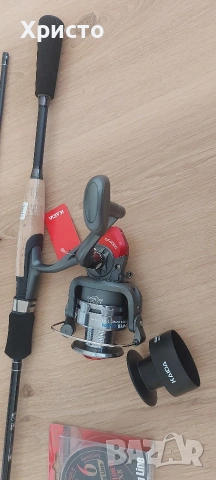 Оферта! Нов спининг к-т от карбонова въдица с макара, влакно, клатушки, цикади и воблери , снимка 2 - Въдици - 53980218