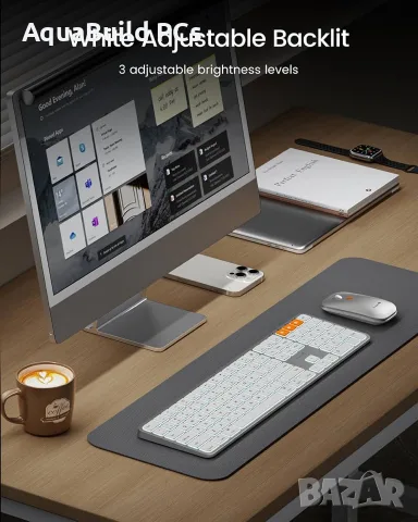 ProtoArc Bluetooth клавиатура и мишка за Mac, нови, подсветени, снимка 2 - Клавиатури и мишки - 55544222