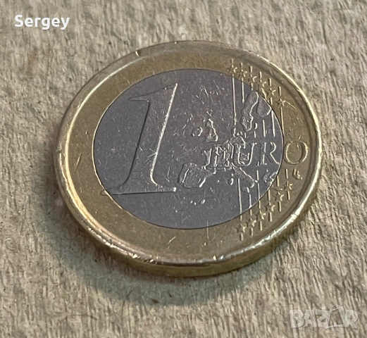 Редка монета от Испания 1 Евро 2001 , Euro Spain( Дефект при сеченето), снимка 3 - Нумизматика и бонистика - 54890043