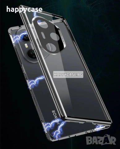 Honor 400 / 400 Pro / 400 Lite / Двоен 360° магнитен кейс калъф с камера протектор, снимка 3 - Калъфи, кейсове - 50739457