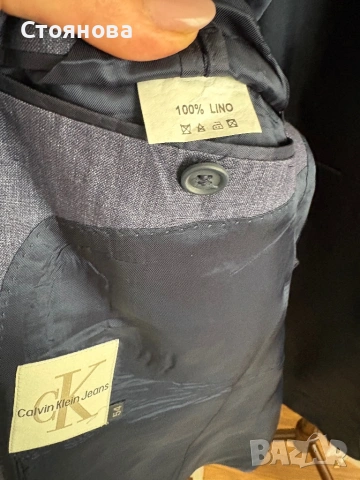 Опигинално ленено сако Calvin Klein, снимка 4 - Сака - 54515025