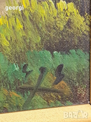 картина маслени бои върху платно вятърна мелница , снимка 6 - Картини - 54006516