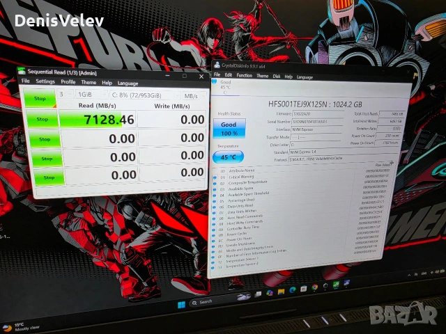 Asus ROG Strix 18 Core i9 14900HX/RTX 4070/32GB DDR5/1TB SSD/Гаранция/ROG Nebula 500 NIT, снимка 4 - Лаптопи за игри - 54715907