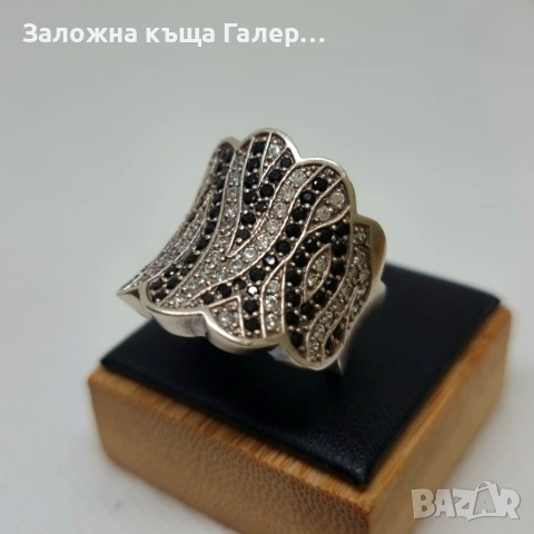 Сребърен пръстен 925 с фианити – 9,43г