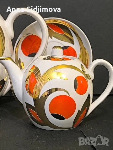 Руски порцелан Вербилки сервиз за чай 