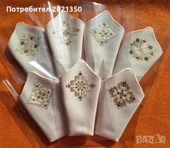 Ръчно бродирани копринени кърпички - български, автентични мотиви , снимка 3 - Ръчно изработени сувенири - 55337176