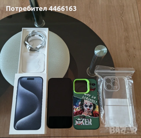 iPhone 15 Pro Blue Titanium (Син) 87% Батерия., снимка 2 - Apple iPhone - 54965851