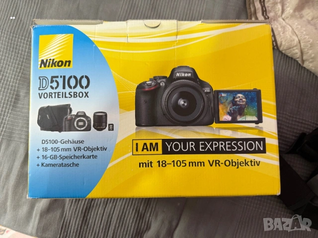 ikon D5100 комплект + обектив 18-105mm + светкавица Metz