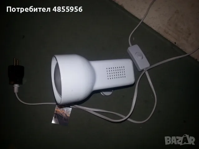 Бяла лампа със щипка - халогена крушка La Member  1xE27 max 60w R63, снимка 11 - Други - 55654617