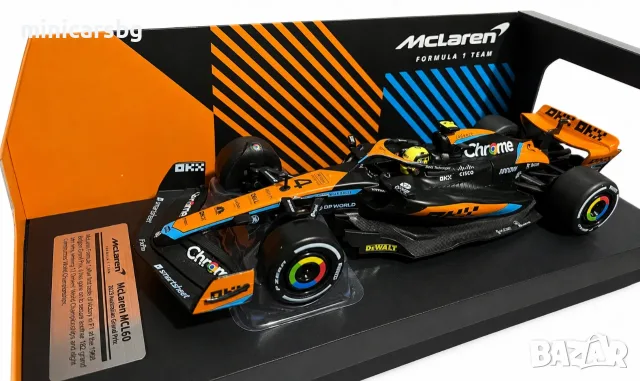 McLaren MCL60 F1 Ландо Норис 1:24 – метален модел, снимка 9 - Колекции - 55632609