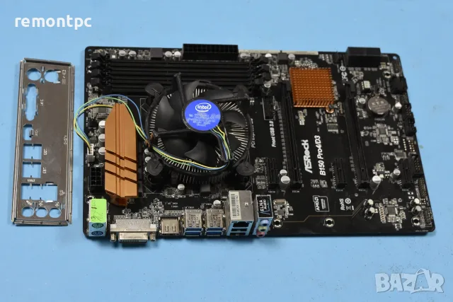Дънна платка Asrock B150 Pro4/D3 + I3 6100 + Cpu Cooler, снимка 2 - Дънни платки - 55643205