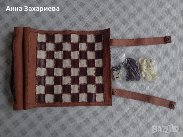 Сгъваем комплект за игра на табла и шах