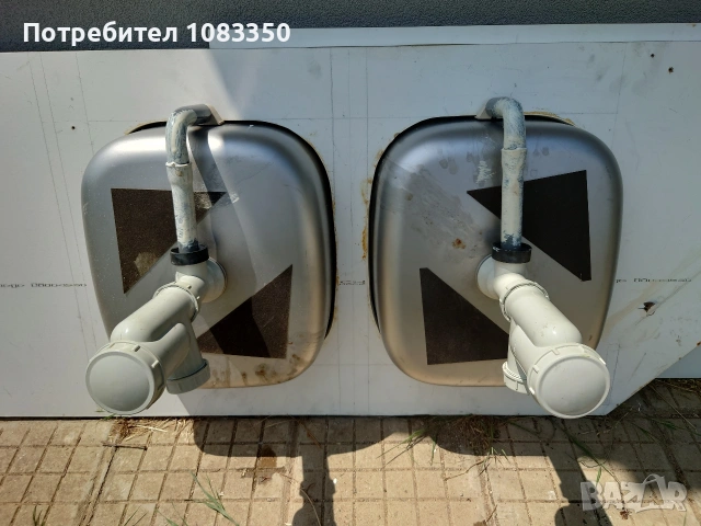 Две мивки от алпака, комплект със запушалки и сифони, снимка 5 - ВИК - 55057848