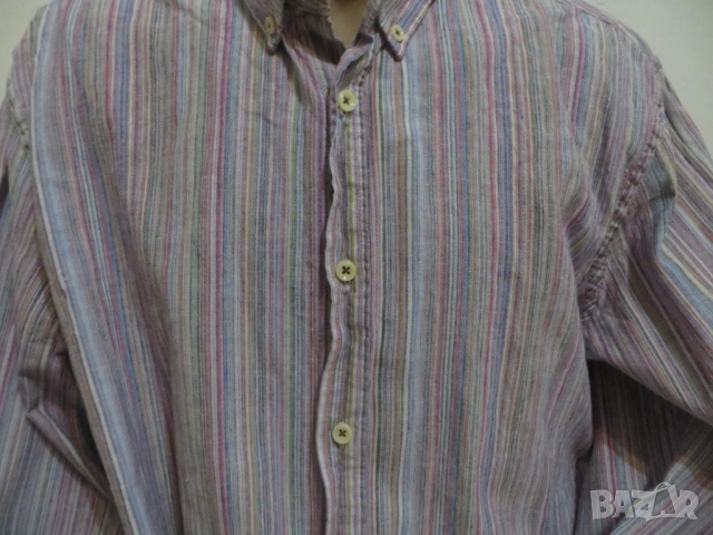 Мъжки ризи с дълъг ръкав лен и памук , снимка 11 - Ризи - 42483572