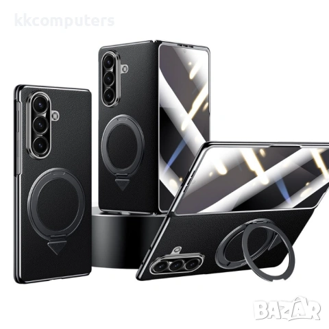 Кожен Калъф за Samsung Galaxy Z Fold7 5G SULADA MagSafe със Стойка и Скрийн Протектор – 3 цвята