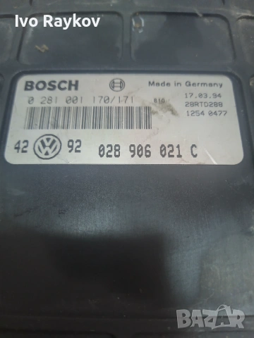 Компютър VW Golf 3 1.9TDI 1994г. 0281001170 , 028906021C, снимка 2 - Части - 54457705