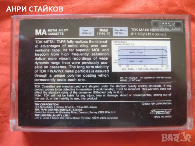 Продавам TDK MA-XG90 Metal и TDK metal bias MA60 Made in JAPAN, снимка 10 - Аудио касети - 55525918