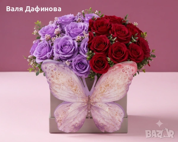 Ръчно изработени цветя от креп хартия и фоам , снимка 10 - Изкуствени цветя - 54147197