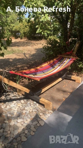 Стойки за хамак ръчно изработка + ПОДАРЪК хамак, снимка 5 - Други стоки за дома - 54207672