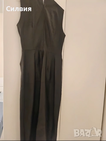 Нова дълга черна кожена рокля от естествена / истинска кожа, размер "М", снимка 4 - Рокли - 54080139