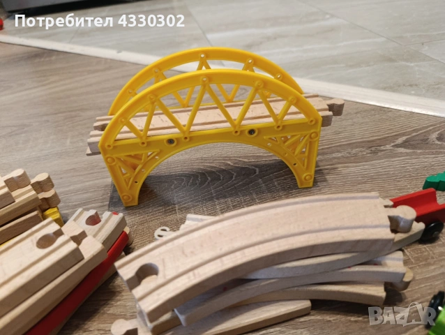 Дървени релси и влакчета, снимка 3 - Влакчета, самолети, хеликоптери - 54263002