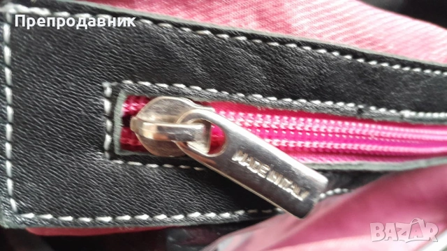 Стилна дамска чанта от естествена кожа – Произведена в Италия, снимка 2 - Чанти - 54137383