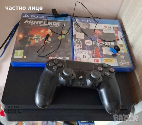 PS4 Slim + Джойстик + FIFA 21 + Minecraft, снимка 4 - PlayStation конзоли - 54749322