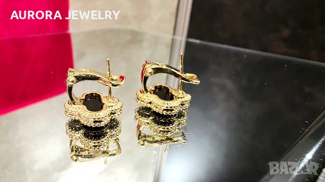 Van Cleef & Arpels VCA Gold Black Onyx Vintage Alhambra Clips Дамски Обеци, снимка 6 - Обеци - 54500489