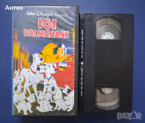 Видеокасета VHS 101 Далматинци Анимация Имало едно време Детски Игрален Филм, снимка 2 - Други жанрове - 55443948
