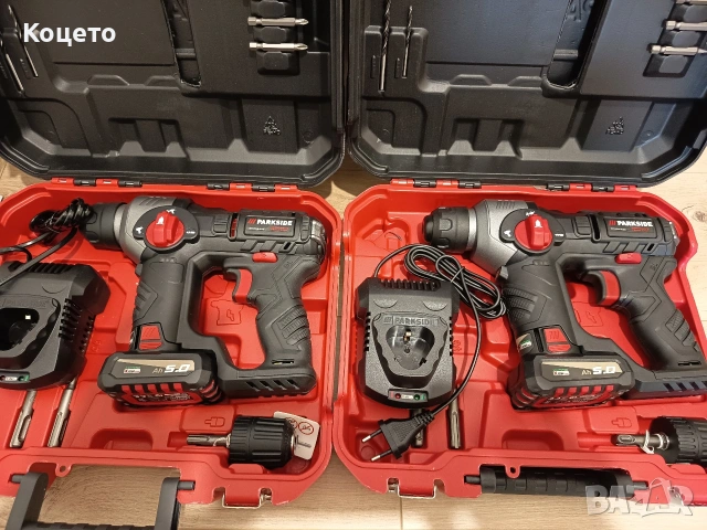 12 V Безчетков перфоратор Parkside /Парксайд Performance, снимка 4 - Винтоверти - 54281999