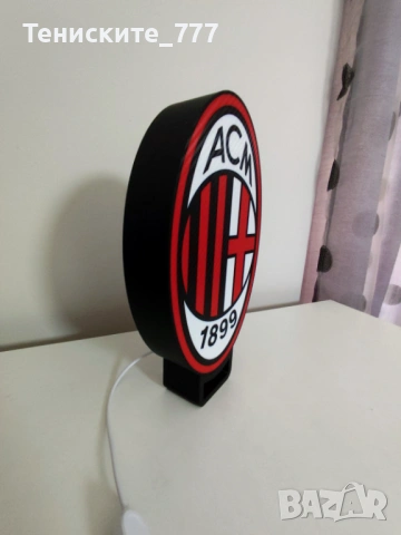 3д лампа AC Milan, снимка 3 - Настолни лампи - 54584317