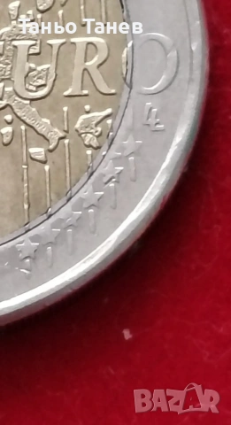 Много рядка и цена Гръцка монетаот от 2002г със символ (S) и четири грешки , снимка 2 - Нумизматика и бонистика - 53976556