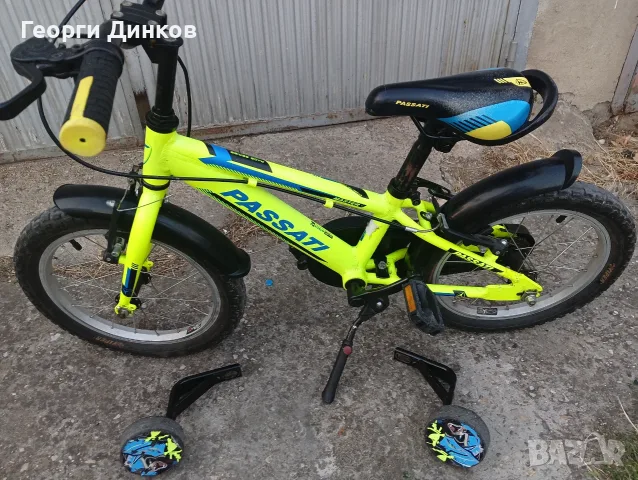Детско колело PASSATI 16 цола с помощни колела -60€-0883470565