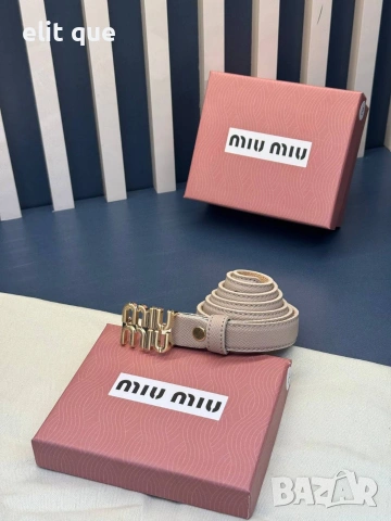 колан от естествена кожа в кутия miu miu 2см