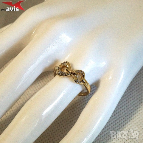 Пръстен с 14К златно покритие 224862, снимка 4 - Пръстени - 54063378