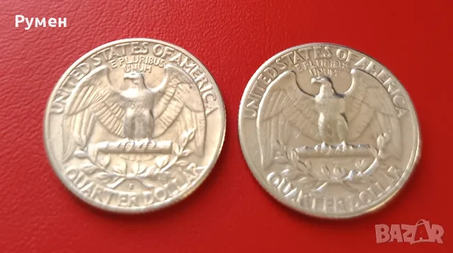 Quarter Dollar USA-1959 D -1960 г-1918 S.Сребро!, снимка 4 - Нумизматика и бонистика - 34368657