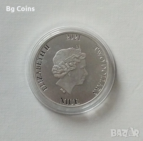 Сребро 1 OZ 2021 Биткойн , снимка 2 - Нумизматика и бонистика - 33635759