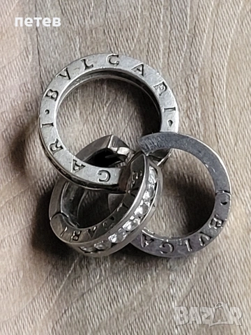Bvlgari. сребърен пръстен. сребърни обици.