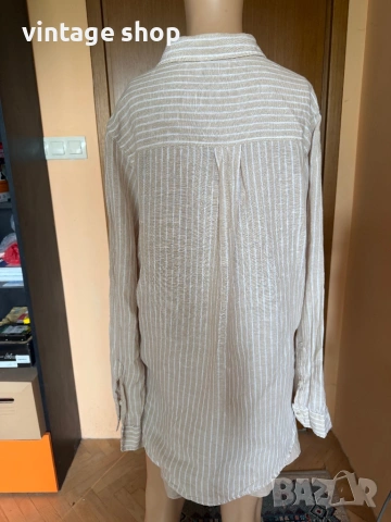 Дамски ленени ризи райе Lexington/Zara, снимка 6 - Ризи - 54486141