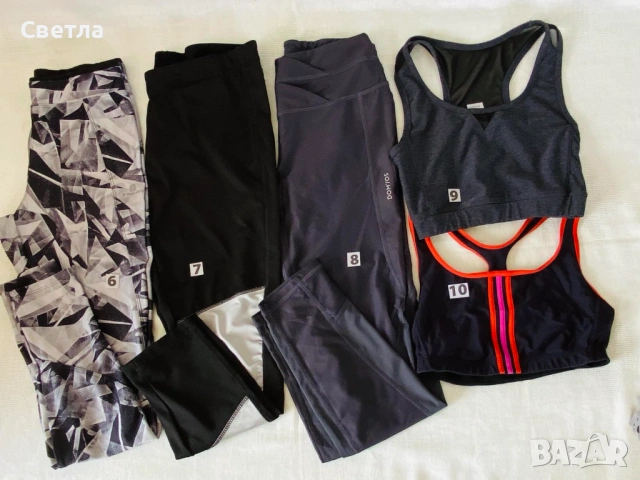 Спортни клинове, Нови, 2 снимки-7 бр. по 7 € бр. и бюстиета- 2 бр по 2 €, с размери XS, S, S-M, снимка 2 - Клинове - 54389225