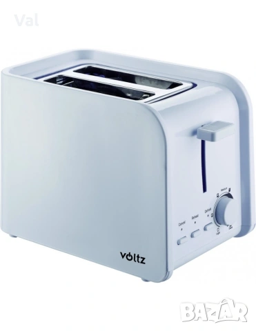 Тостер за хляб Voltz V51440E, 750W, 2 филийки, Бял, снимка 2 - Тостери - 54814200