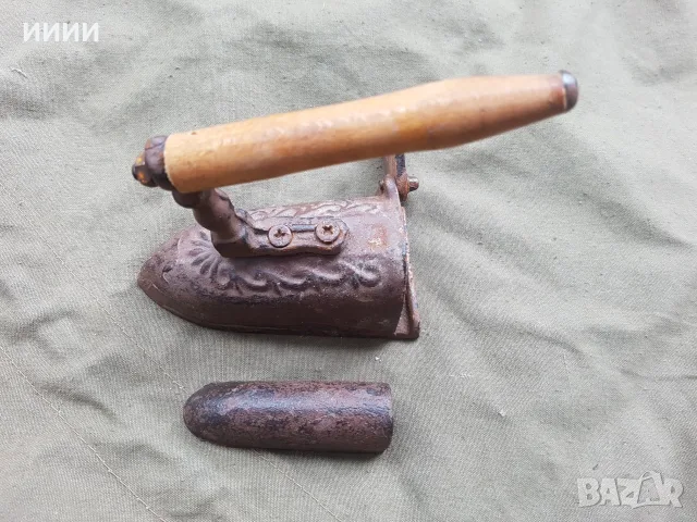 Малка ютия с плочка, снимка 4 - Антикварни и старинни предмети - 55420005