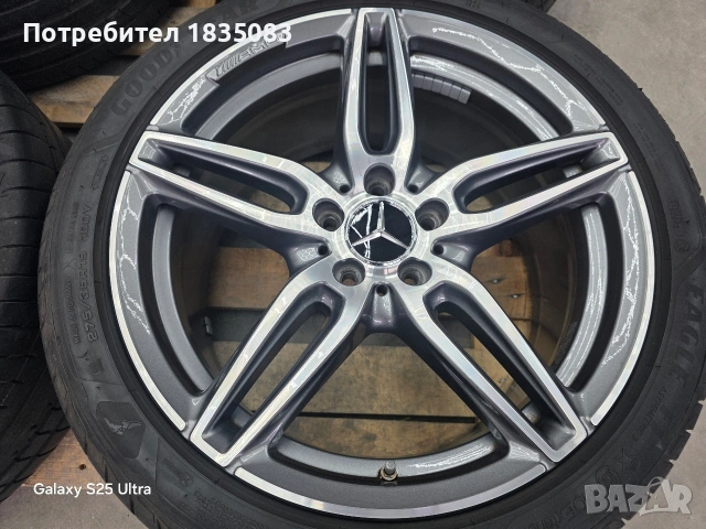 Лети джанти 19ки 5х112 Mercedes AMG + летни гуми GoodYear, снимка 6 - Гуми и джанти - 54528553