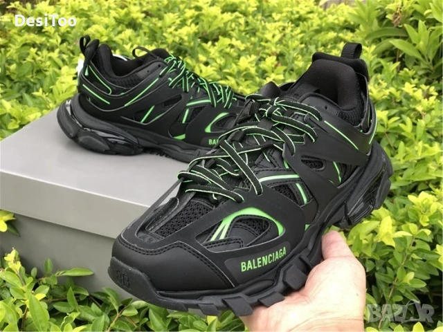 Balenciaga Track Sneaker "Black/Green" , снимка 6 - Маратонки - 54362350