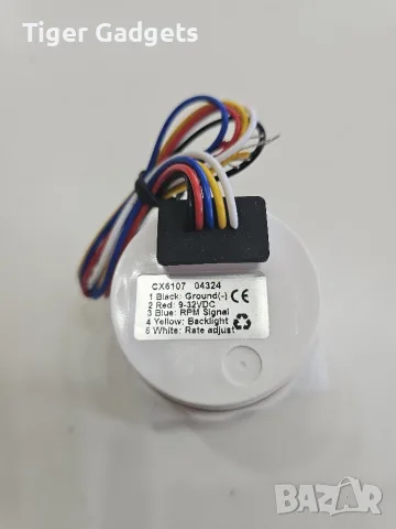 Електронен оборотомер 52 мм 6000 RPM с LCD дисплей, IP67 за автомобил, лодка и мотоциклет, снимка 8 - Аксесоари и консумативи - 55395273