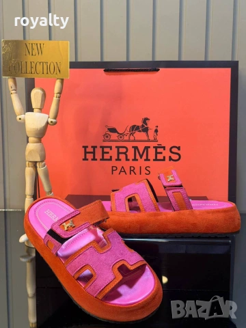 Hermes Нови Дамски Чехли Ерме Различни Цветове , снимка 8 - Чехли - 55129772