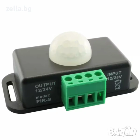 PIR сензор за движение 12V-24V 6A – Превключвател за LED ленти и автомобилно осветление 10225, снимка 10 - Друга електроника - 54661125