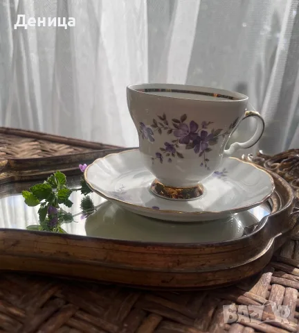 Теменужена нежност💜 Сет за кафе/чай , снимка 7 - Чаши - 55646725